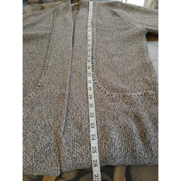 Simply Natural Alpaca Blend Openfront Cardigan Gray White Beige Made in Peru XL - Picture 5 of 10